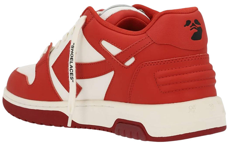 Off-White Out Of Office Low-Top Sneakers 'Red White' OMIA189F22LEA00101280128