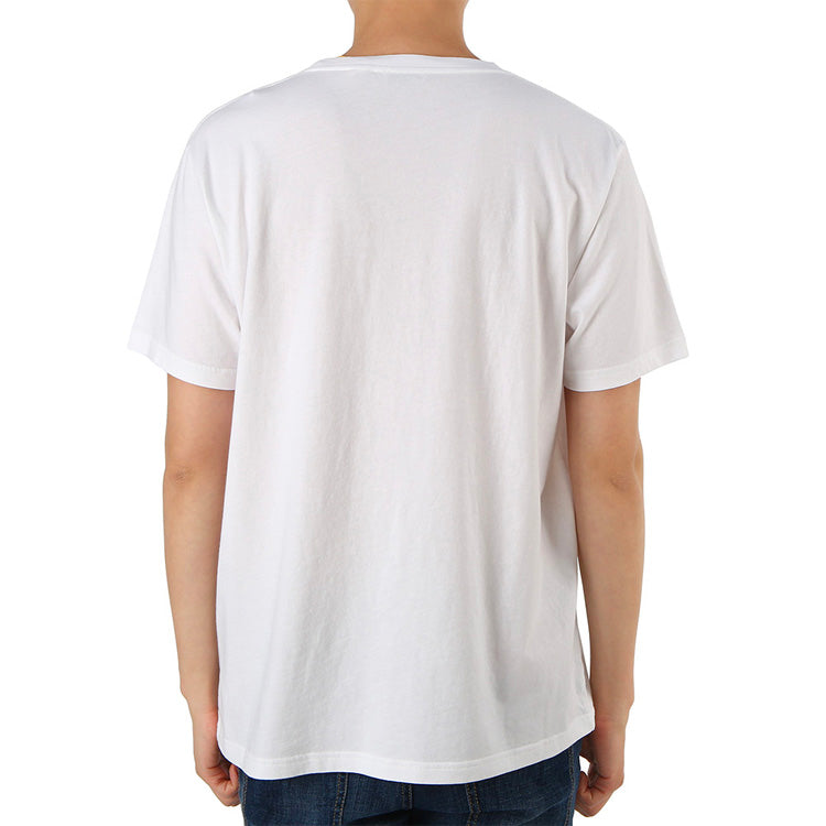 Men's Moncler x Fragment Design Crossover Logo Pattern Round Neck Short Sleeve White T-Shirt 80039508391Q001