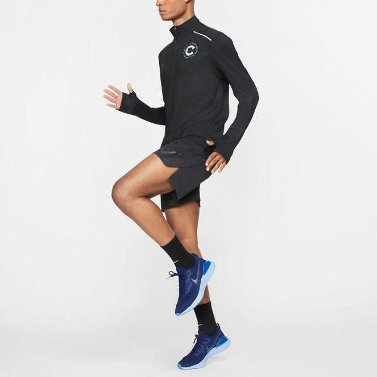 Nike Athleisure Casual Sports Running Gym Long Sleeves Jacket Black CK0763-010