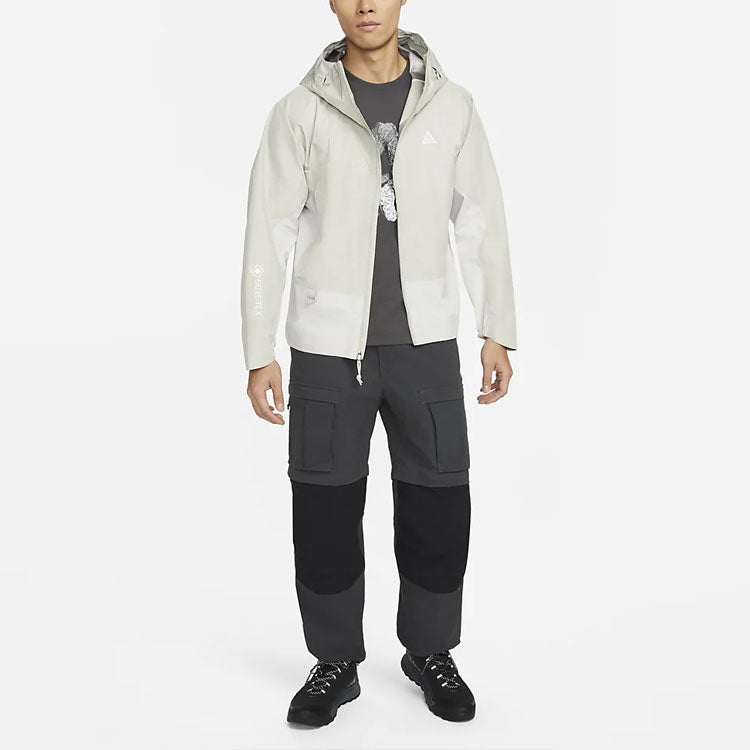 Men's Nike Casual Waterproof Hooded Long Sleeves Jacket Light Gray DB3560-145