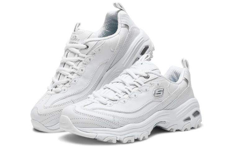 (WMNS)  Skechers D'LITES Daddy Shoes 'White Silver' 11931-WSL