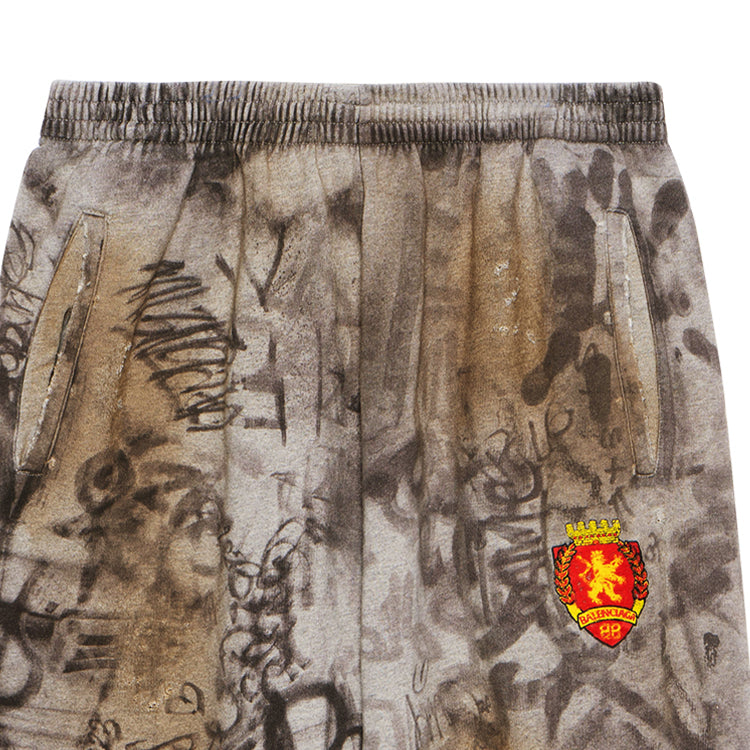 Balenciaga Skater Graffiti Baggy Sweatpants 'Heather Grey' 740028TOVA81300