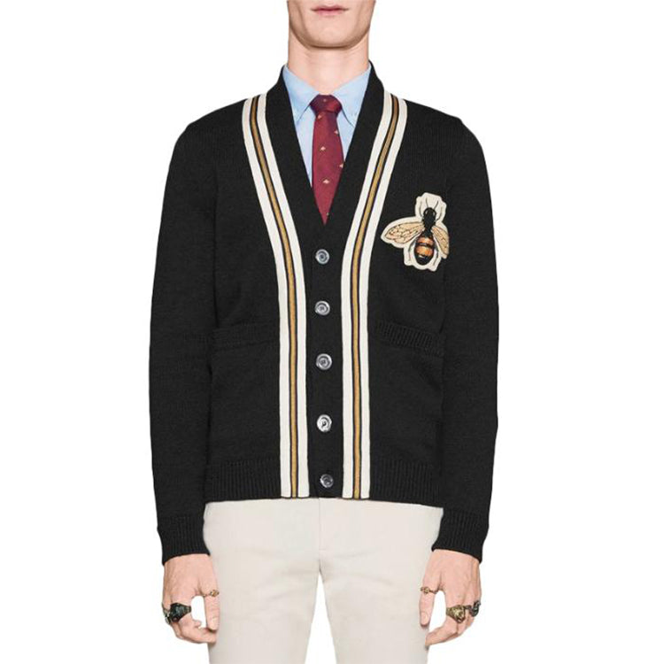 Gucci Bee Patch Cardigan 'Black' 456883-X5H38-1082