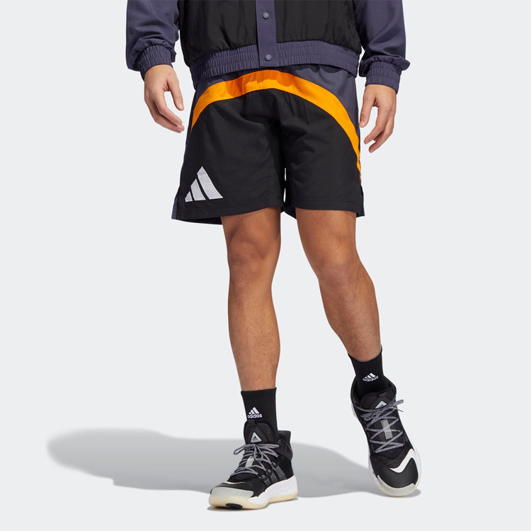 adidas Galaxy Basketball Shorts 'Black Blue Orange' HE2899