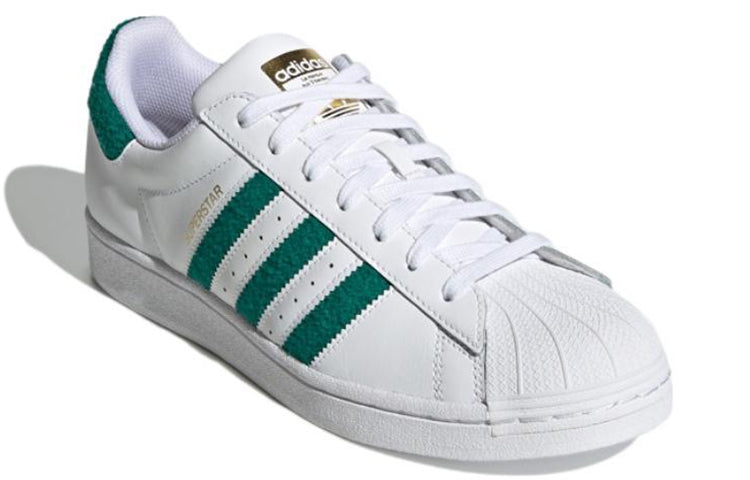 adidas Superstar 'Chenille Stripes Cloud White Green' H00190