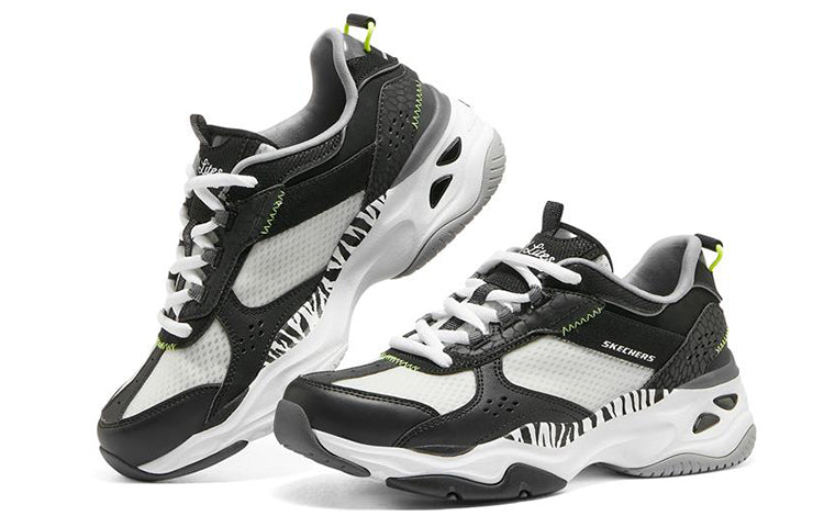 (WMNS) Skechers DLITES 4.0 'White Black Green' 149953-WBK