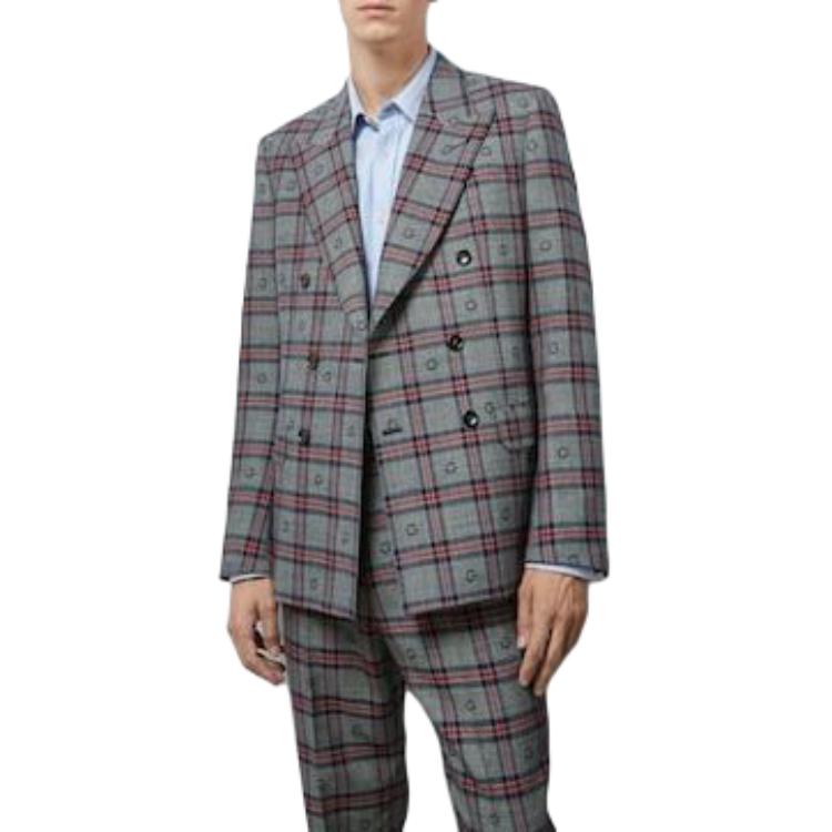 Gucci G Check Wool Jacket 'Grey Blue' 770378-ZAOV3-1102