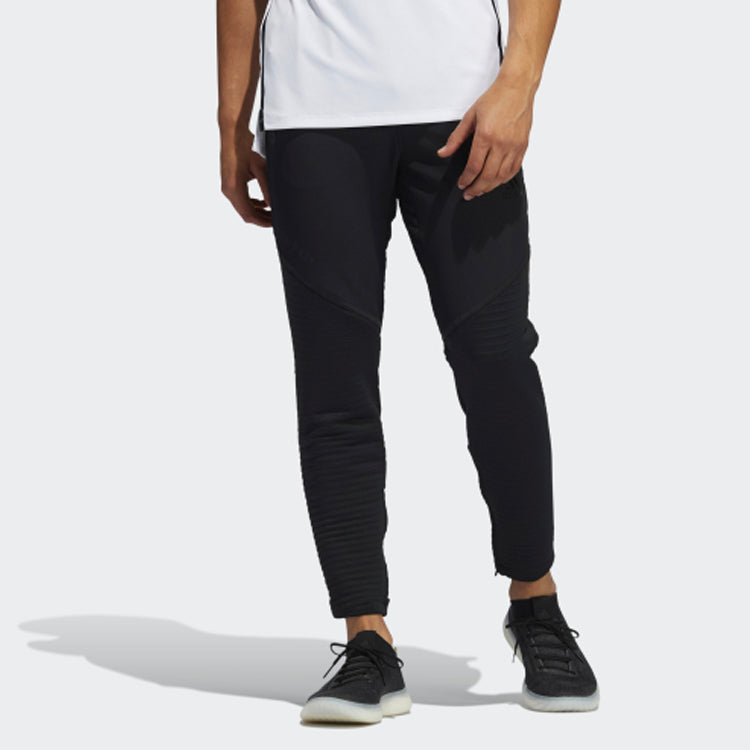 adidas Casual Sports Training Elastic Waistband Long Pants Black GJ0345