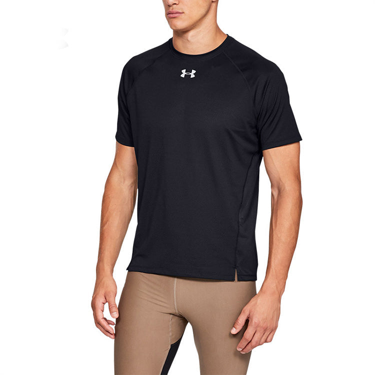 Men's Under Armour Qualifier Running Training Sports Short Sleeve Black 1326587-001