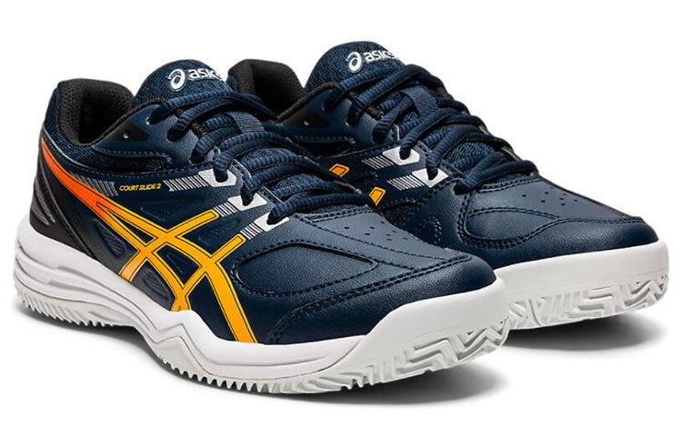 (GS) ASICS Court Slide 2 Clay 'Blue Yellow' 1044A022-401