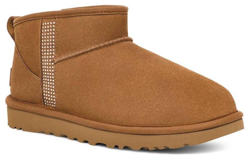 (WMNS) UGG Classic Ultra Mini Bling 'Chestnut' 1153777-CHE