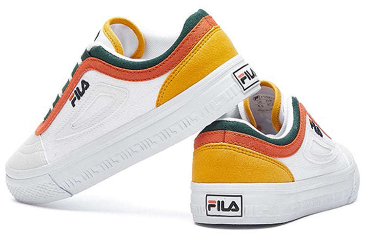 (WMNS) FILA Light Sneakers GS White/Yellow/Orange F12W034423FWN