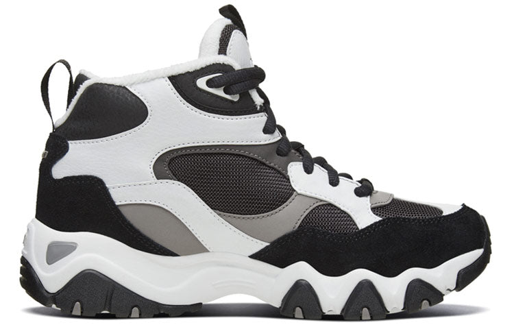 (WMNS) Skechers D'Lites 2.0 High-Top Running Shoes Black/White 88888382-BKW