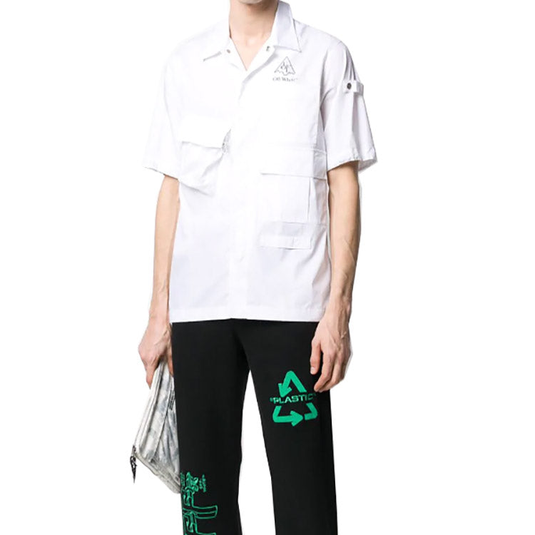 Off-White Hand Painted Printing Shirt Men White OMGA116S20H920170110