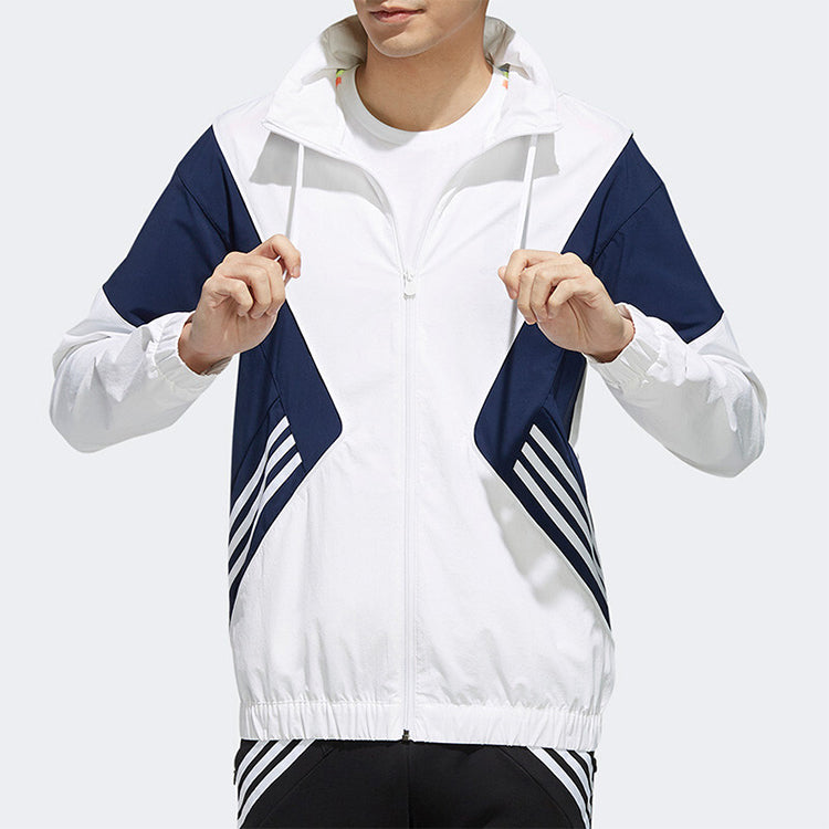 adidas neo M CS CLBLCKD WB Casual Sports Hooded Jacket White EI4496