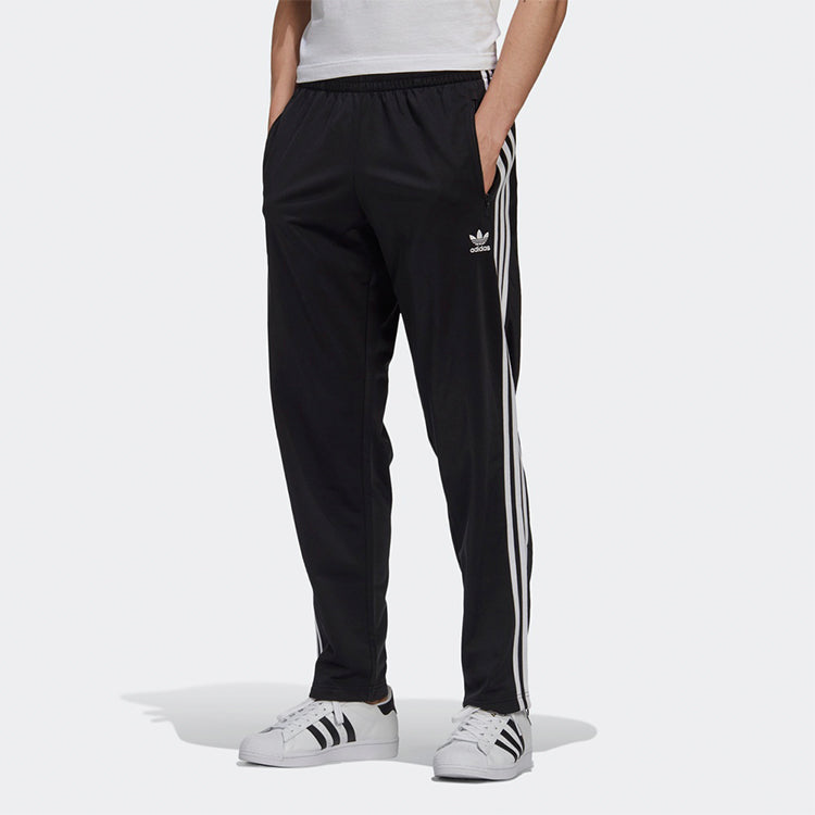 adidas originals Knit Stripe Casual Sports Pants Black GF0215