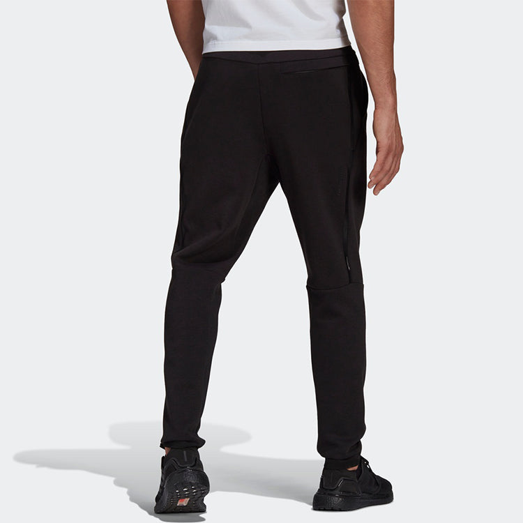 adidas Alphabet Splicing Lacing Sports Pants Black H31035