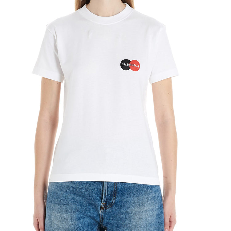 Balenciaga Printing Round-neck Short Sleeve White 612964TIV799000