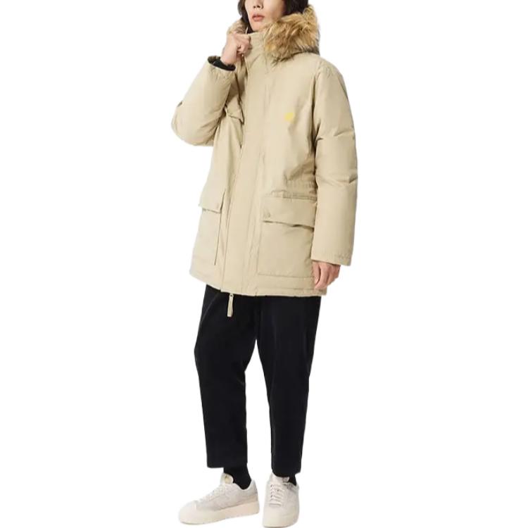 New Balance Fur Collar Warm Windproof Jacket Asia Sizing 'Beige' AMJ23371-KH