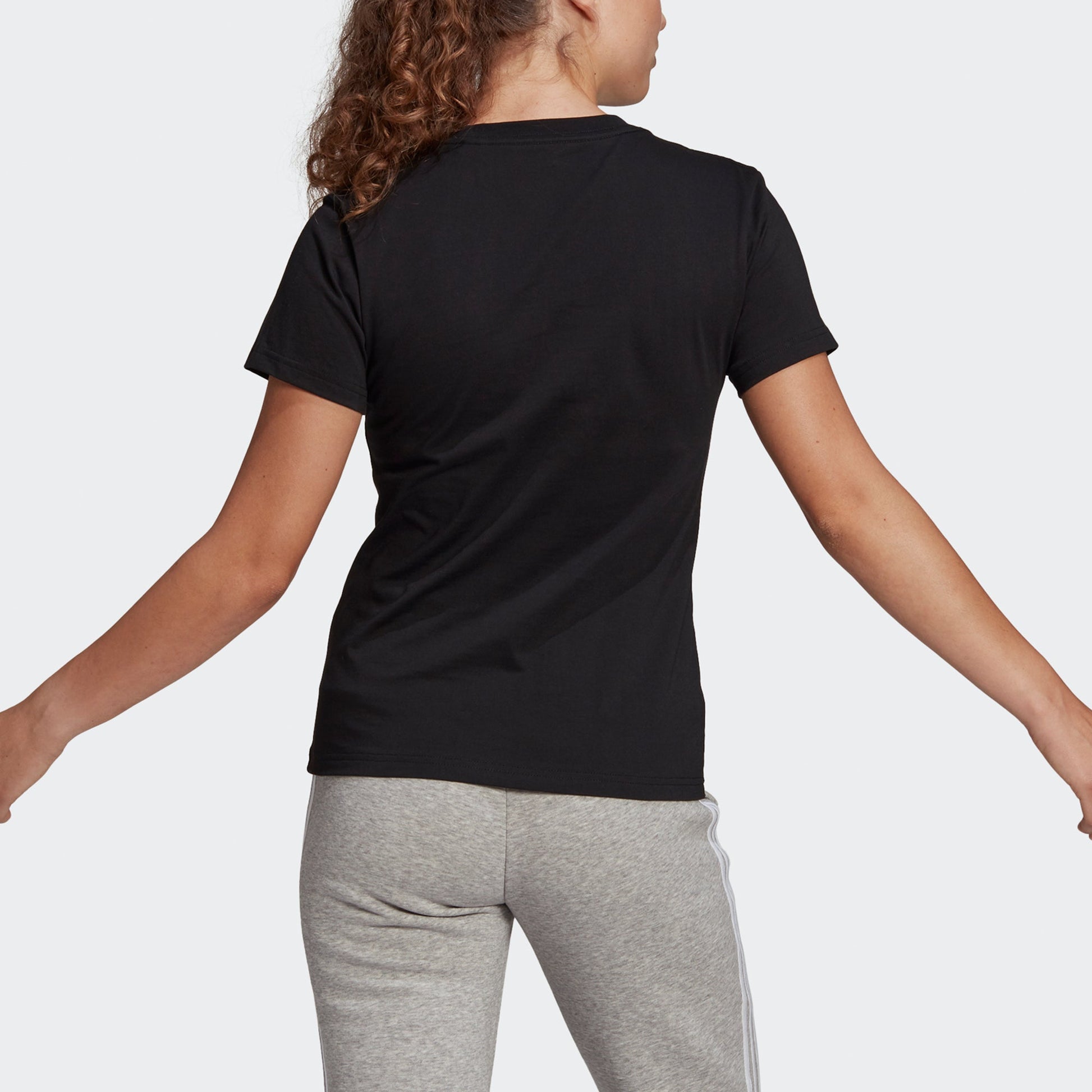 (WMNS) adidas W Bl T Sports Stylish Logo Printing Short Sleeve Black T-Shirt GL0722