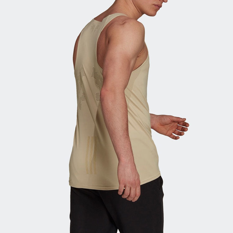 adidas Casual Sports Stylish Solid Color Vest Brown H61658