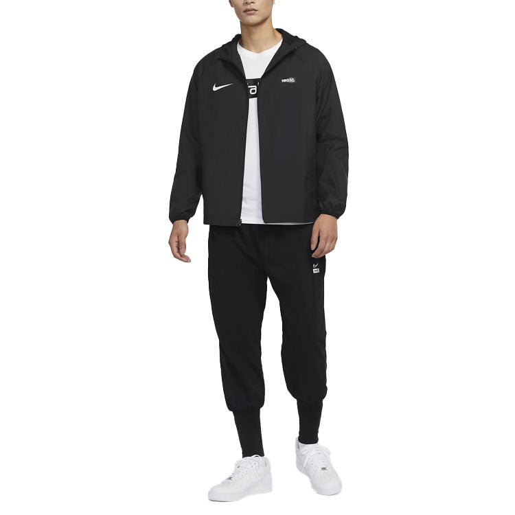 Men's Nike F.C. AWF Soccer/Football Casual Hooded Jacket Black DH9643-010