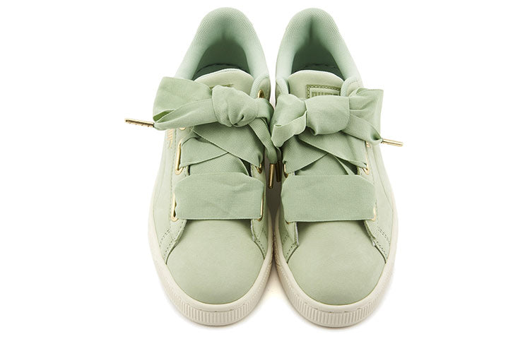 (WMNS) PUMA Basket Heart Shoes Green 369645-02