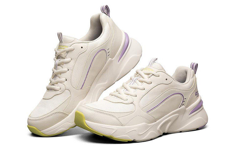 (WMNS) Skechers Bob's Bamina Low-Top Sneakers White/Purple 117040-WPR