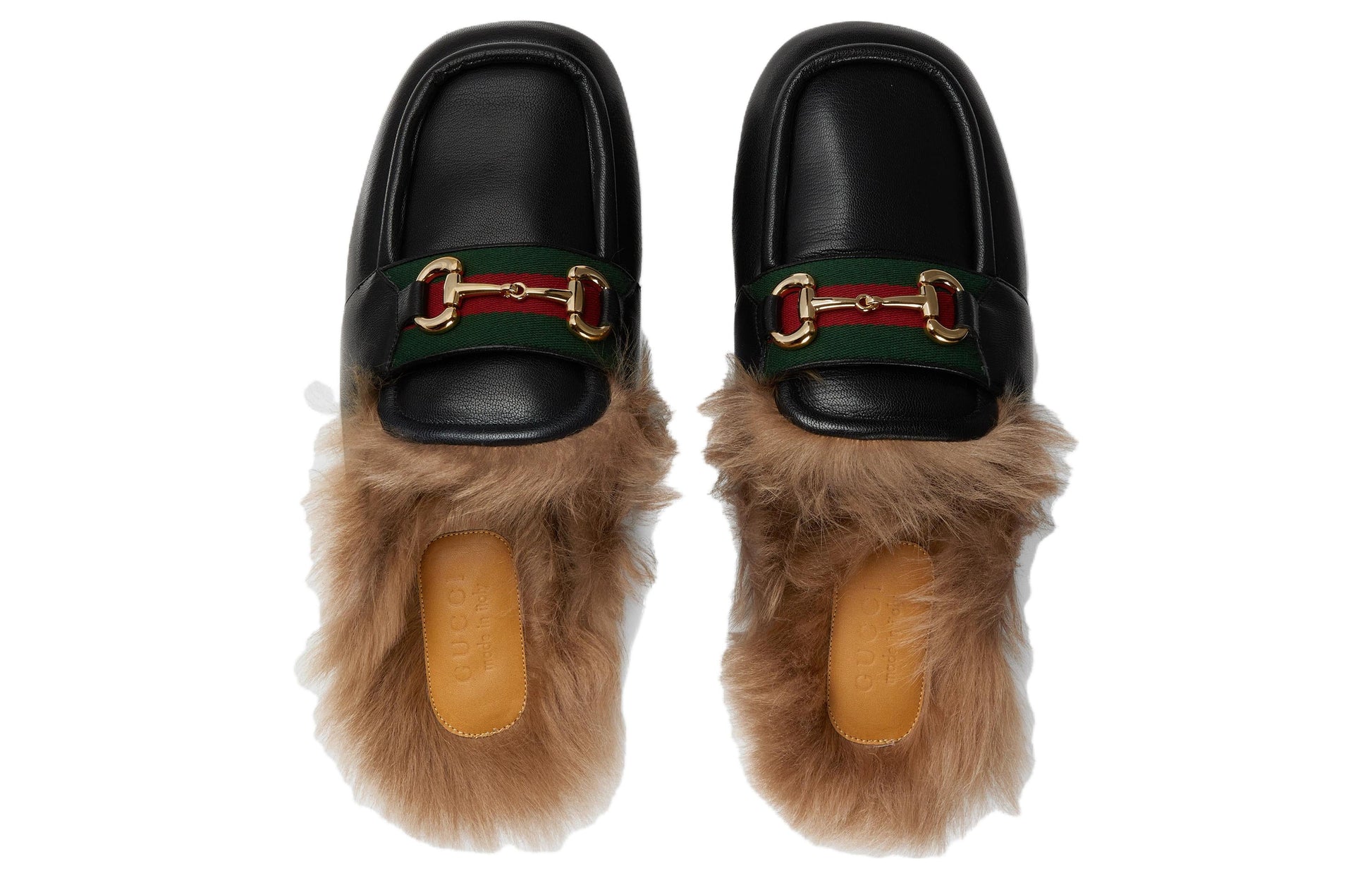 Gucci Horsebit Leather Slippers 'Black Brown' 760778-AACON-1158