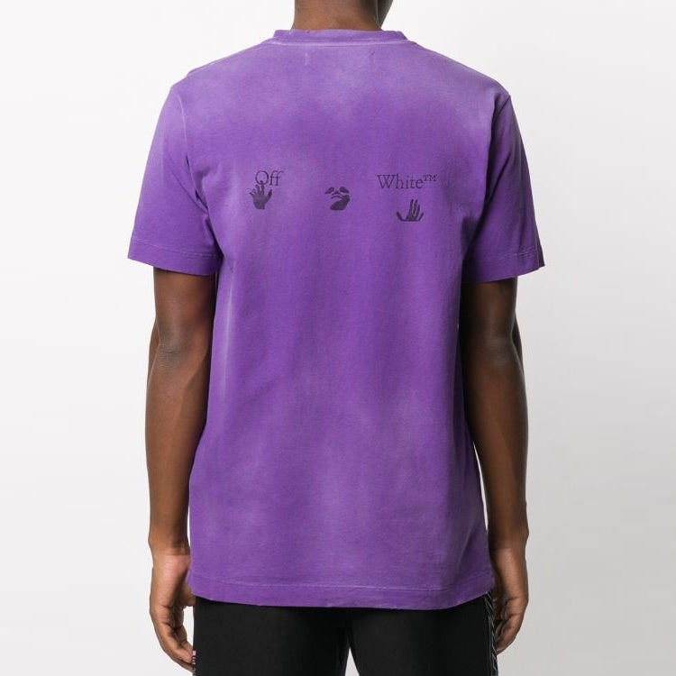 Off-White Logo Short Sleeve Purple OMAA027F20FAB0013710
