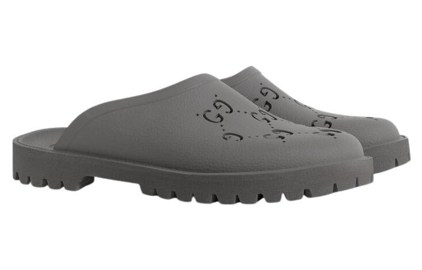 Gucci Slip On Sandal 'Cut Out Monogram - Grey' 655517-JFB00-1126