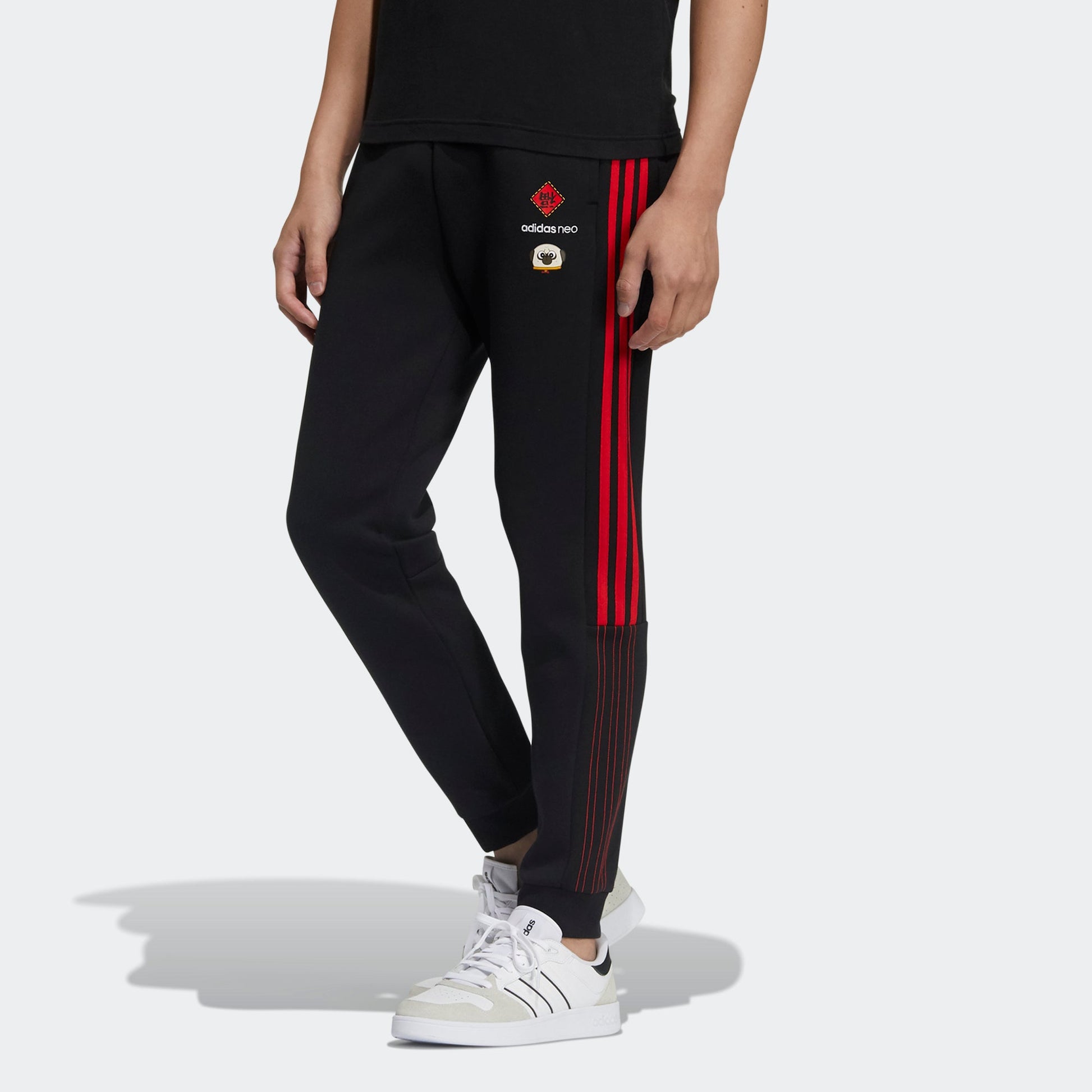 adidas neo Side Stripe Bundle Feet Sports Pants Black GP5747