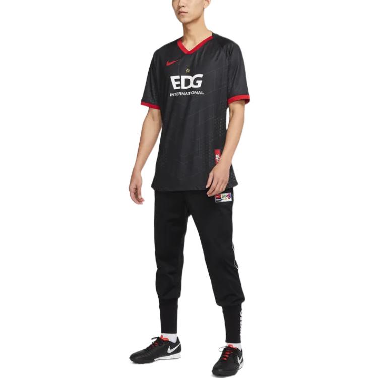 Nike x LPL EDG team Crossover Alphabet Printing Pullover Short Sleeve Black DD9496-010