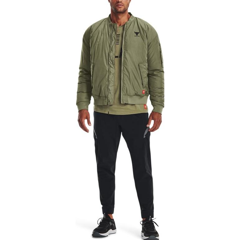 Under Armour Project Rock Insulated Bomber Jacket 'Military Green' 1374425-346