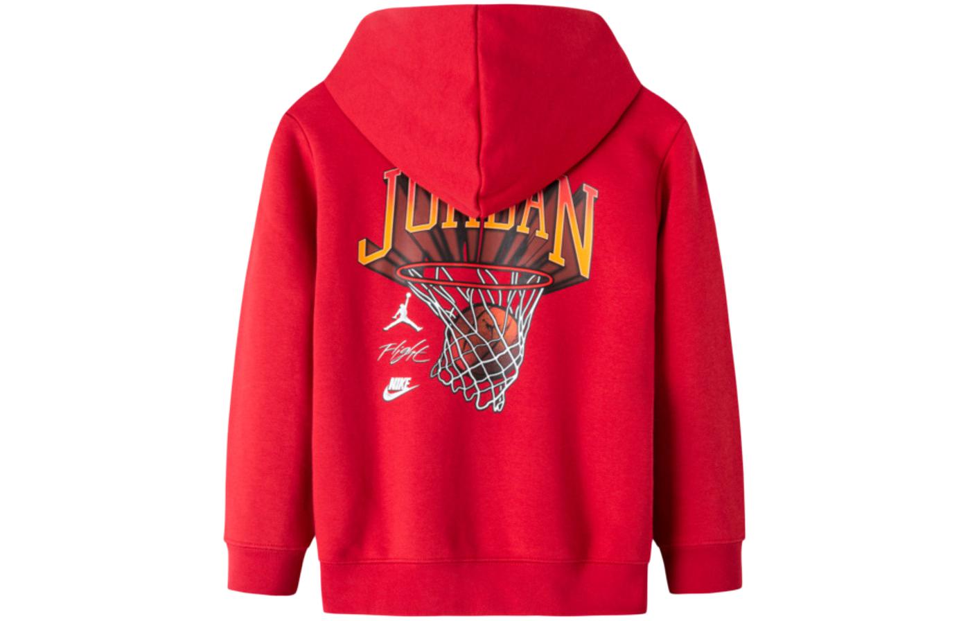 (PS) Air Jordan Logo Flight Hoodie 'Red' DV9526-687