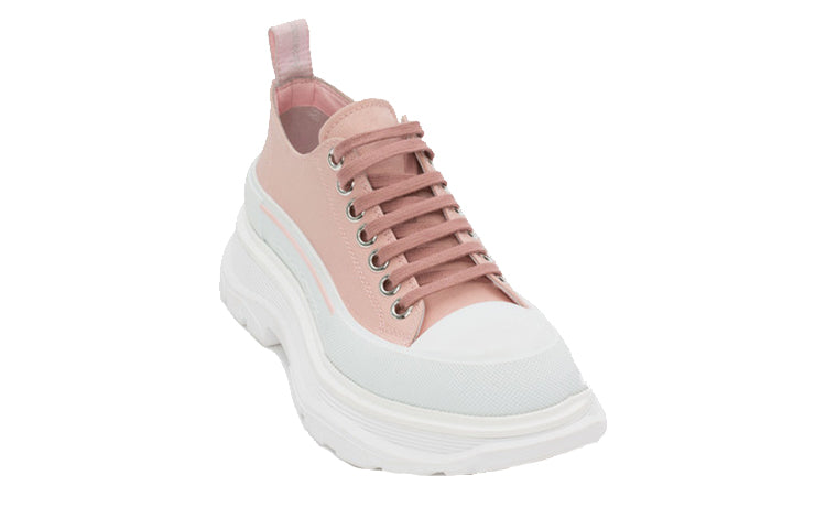 (WMNS) Alexander McQueen Tread Slick Low Lace Up 'Light Pink White' 611705W4LR19243