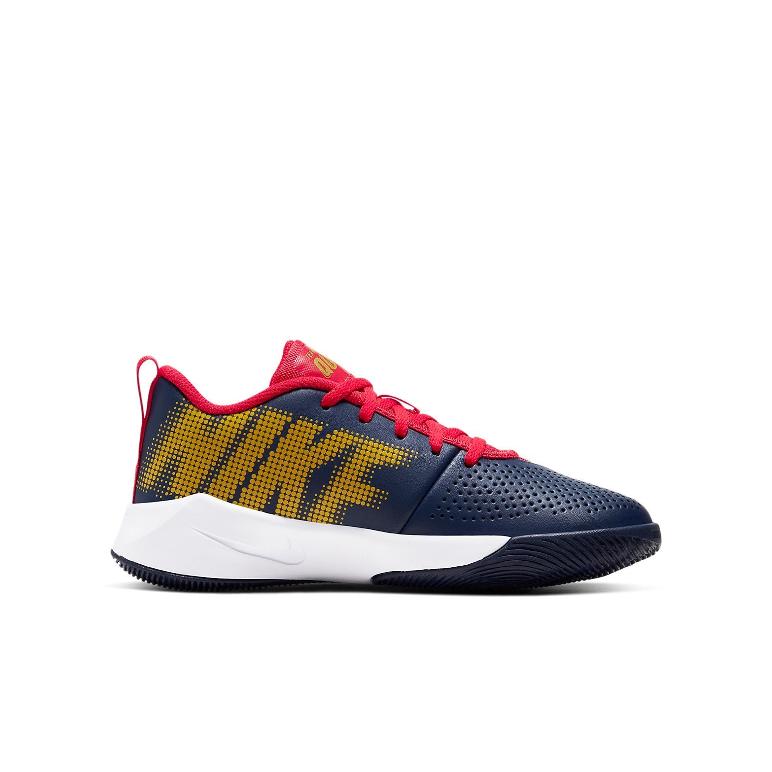 (GS) Nike Team Hustle Quick 2 'Black Red' AT5298-602