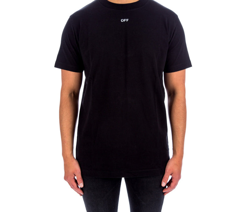 Off-White Stencil Short-Sleeve Slim Tee 'Black/White' OMAA027E20JER0061001