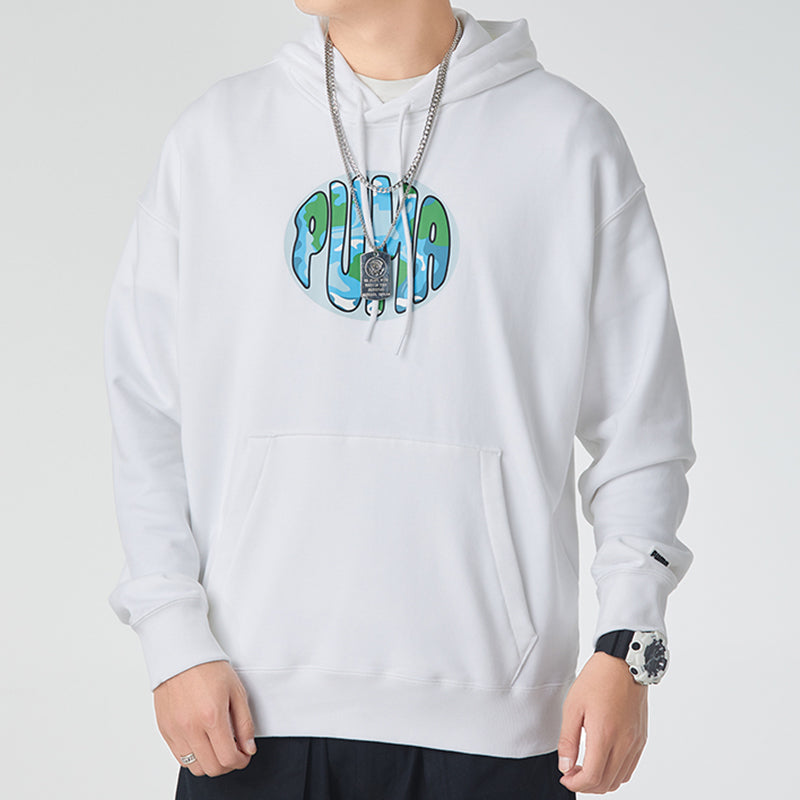 PUMA Downtown Printing Pullover Casual White 599303-02