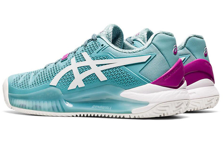 (WMNS) ASICS Gel Resolution 8 Clay 'Smoke Blue White' 1042A070-403
