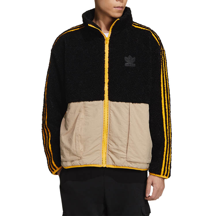 adidas originals Sherpa Jacket Casual lamb's wool Black GT7295