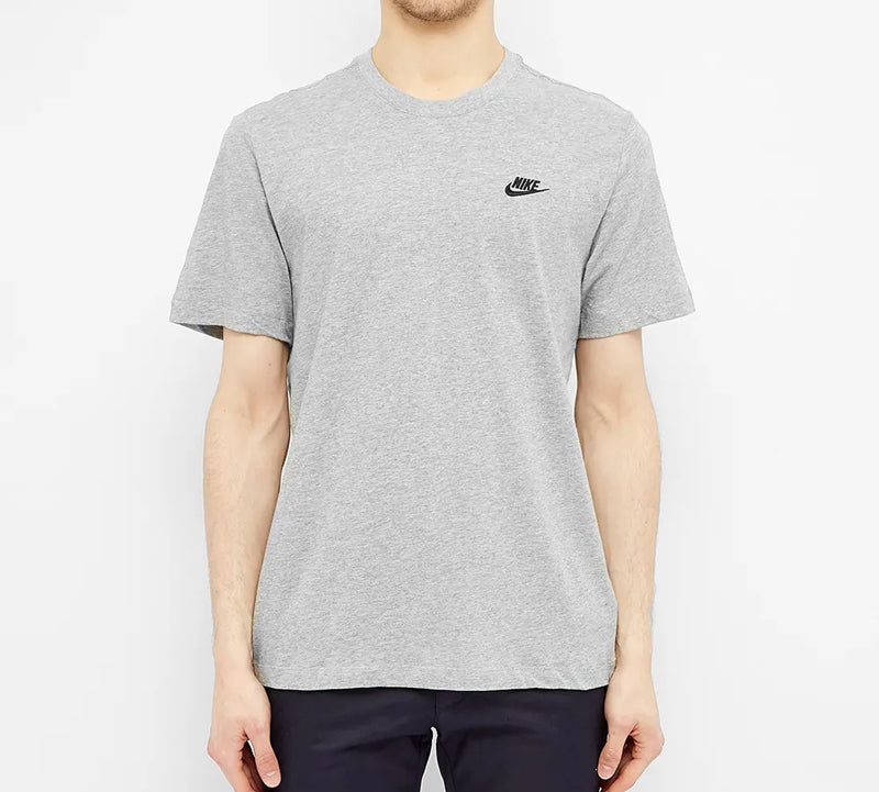 Nike Swoosh Logo Pure Cotton Short Sleeve Gray AR4997-064