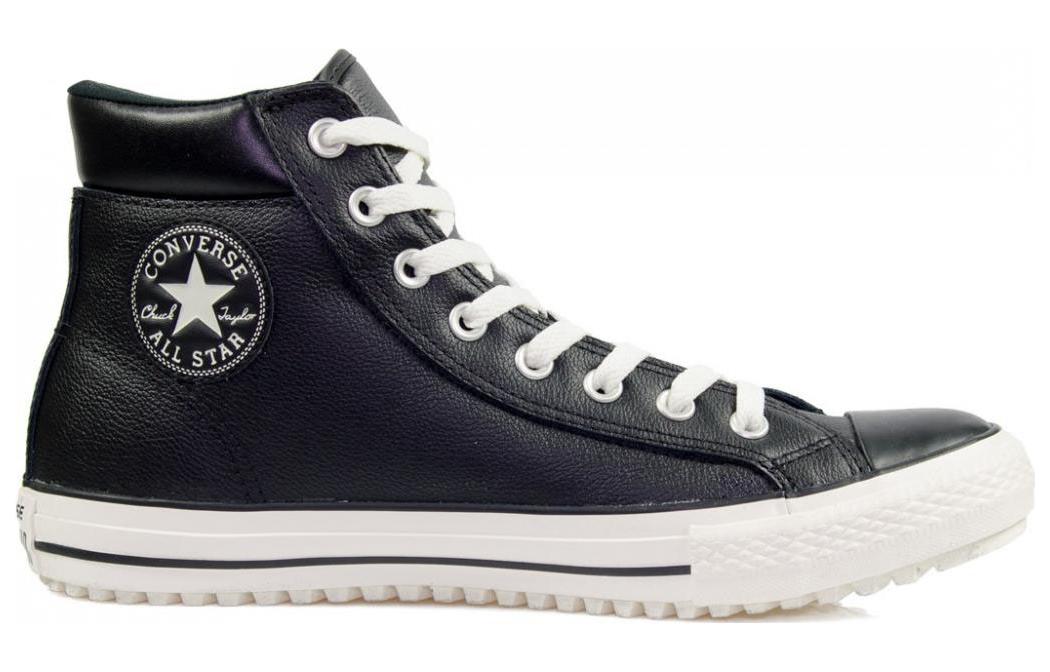 Converse Chuck Taylor All Star Boot High Top Leather 'Black' 149387C
