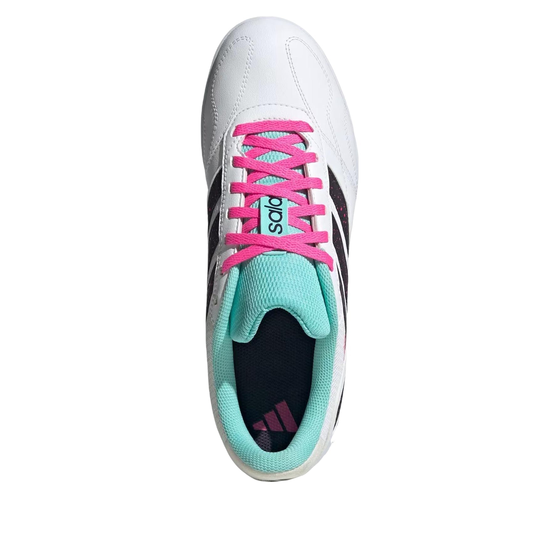 adidas Super Sala Competition 3 Indoor 'Cloud White Aurora Black Flash Aqua' JR5397