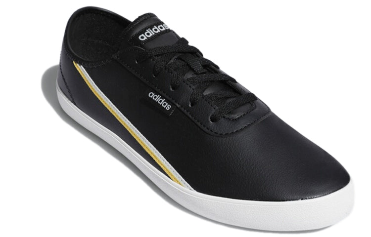 (WMNS) adidas neo Courtflash X 'Black White Yellow' EG4275