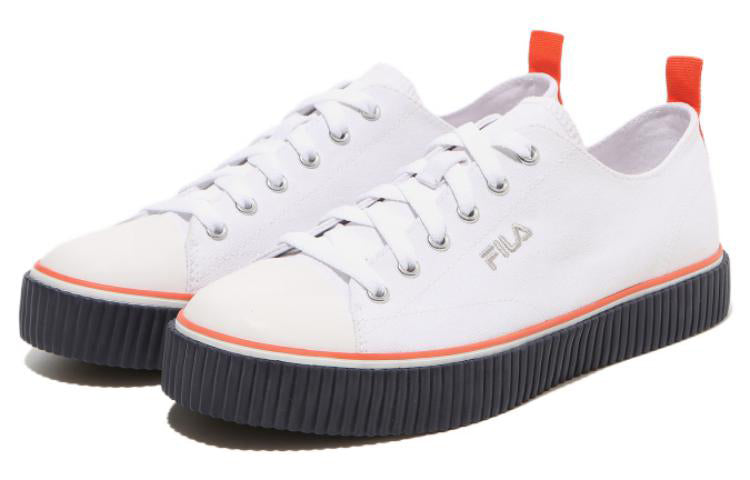 FILA Layer Low Top Stylish Casual Skate Shoes Unisex White Red Korean Version 'White Red' 1XM01938E_826