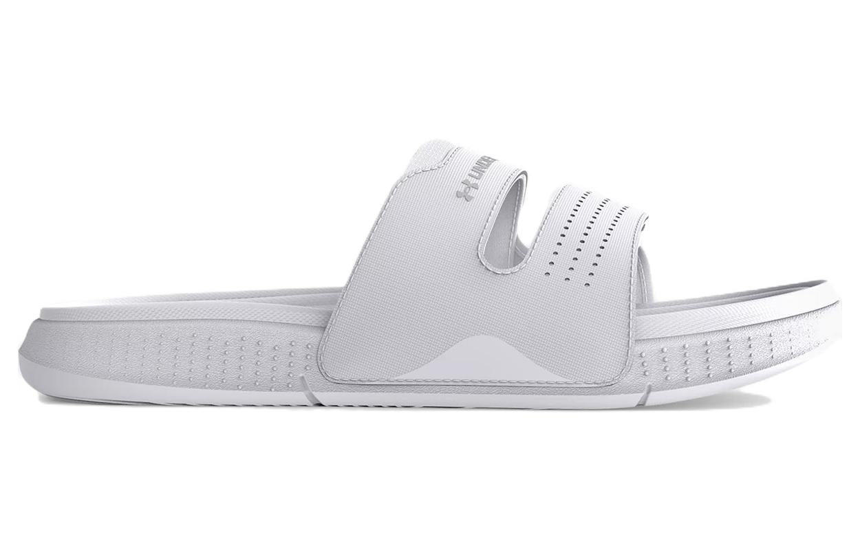 (WMNS) Under Armour Ansa Studio Slide 'White Halo Grey' 3025045-101