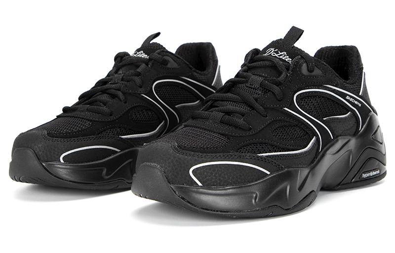 (WMNS) Skechers DLITES Hyper Burst 'Black Silver' 149983-BKSL