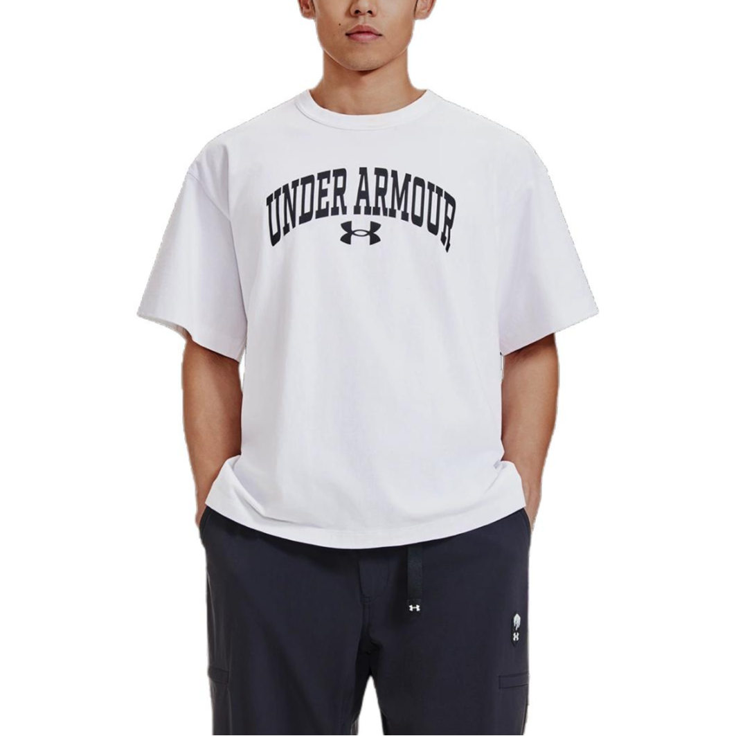 Under Armour APAC Half Sleeve Wordmark Logo T-shirt 'White' 1387994-100