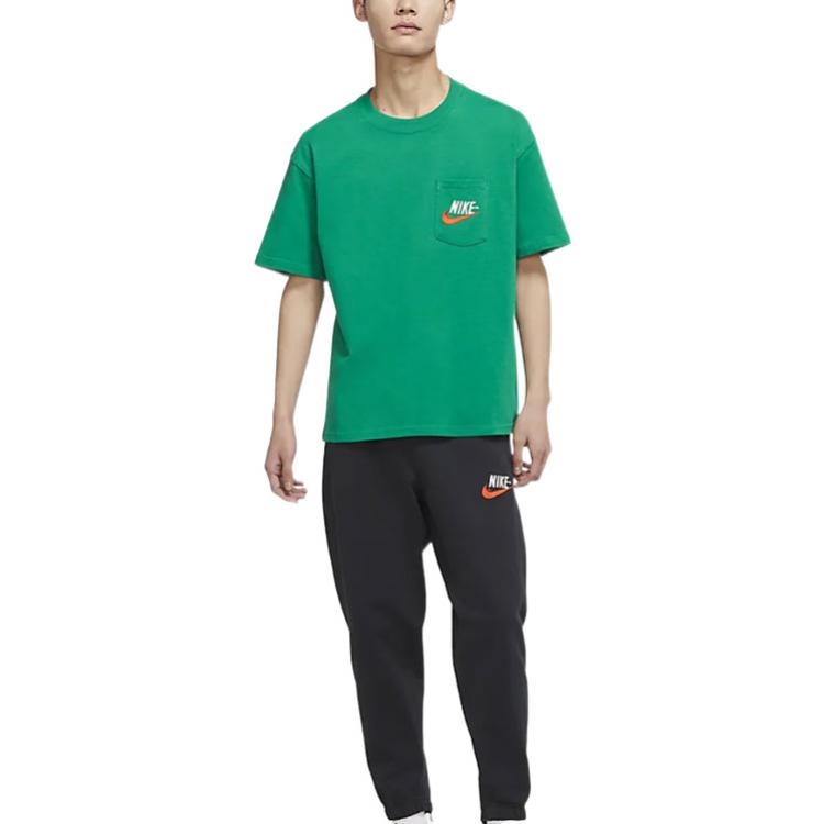 Nike Sportswear Casual Sports Breathable Back Large Logo Round Neck Short Sleeve Malachite Green DM6426-365